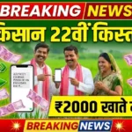 PM Kisan 22वीं किस्त 2026 जारी हो गई, किसानों के खाते में आए ₹2000, ऐसे चेक करें स्टेटस